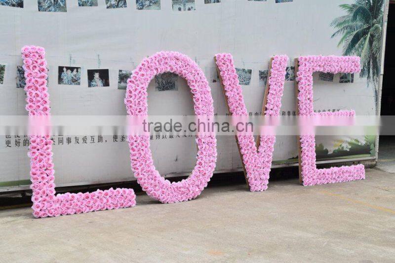 SJLJ01136 hand make artificial flower wall as wedding decoration backdrop