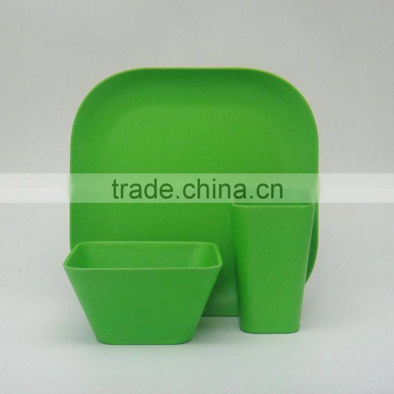 Fruit bamboo fiber eco friendly dinnerware plate dishes, safety food bamboo serving plate