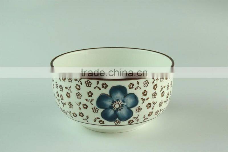 handpaint bowl sets with wooden chopsticks