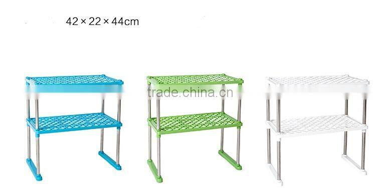 Mix color Stock Layer 2 Steel Tub Multifunction Combined Storage Rack