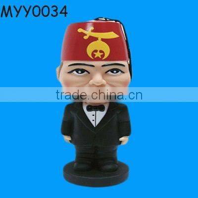 bulldog resin bobbling statue