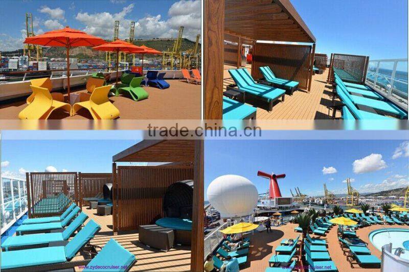 Garden powder coating frame Lounge with fabirc