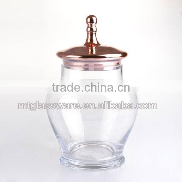 Mintao custom handmade pink gold colored lid candy jar
