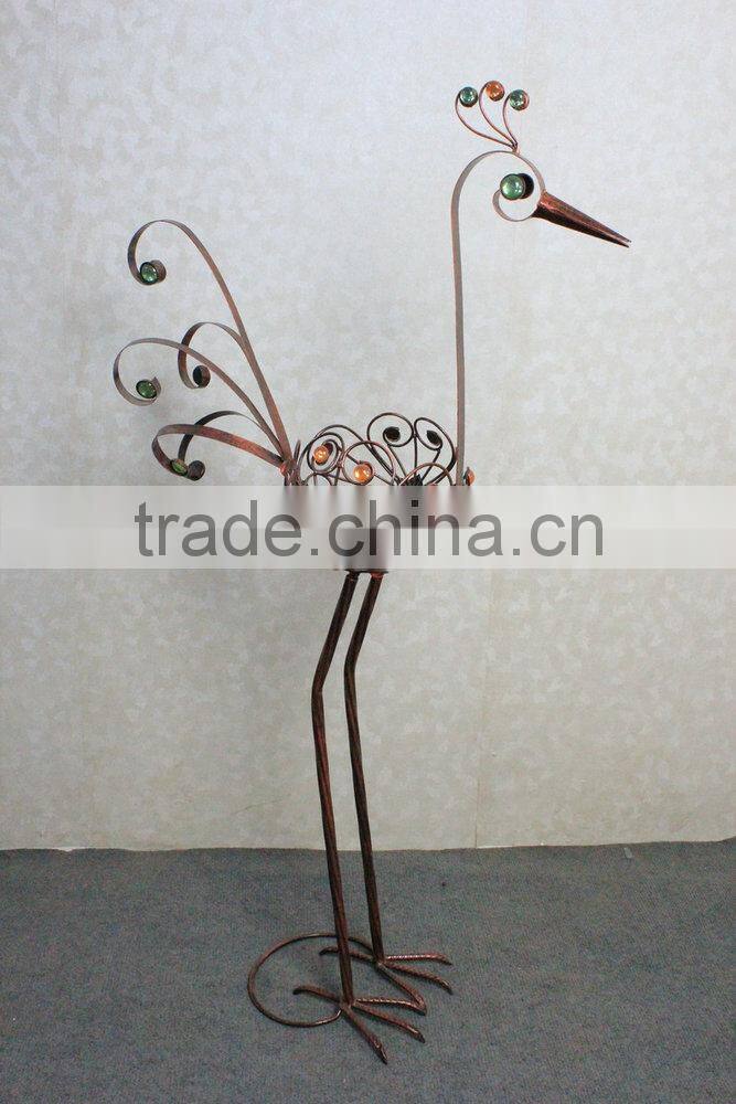 Metal peacock garden decoration