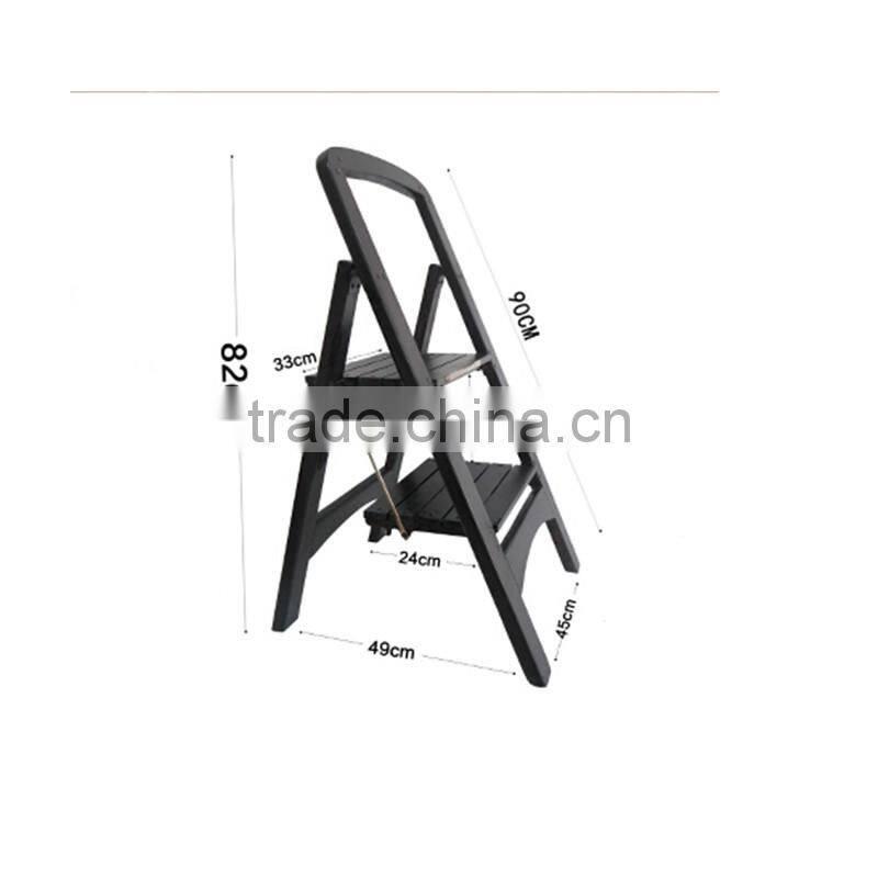 high quality 3 step wood fold step stool Multifunction step ladder
