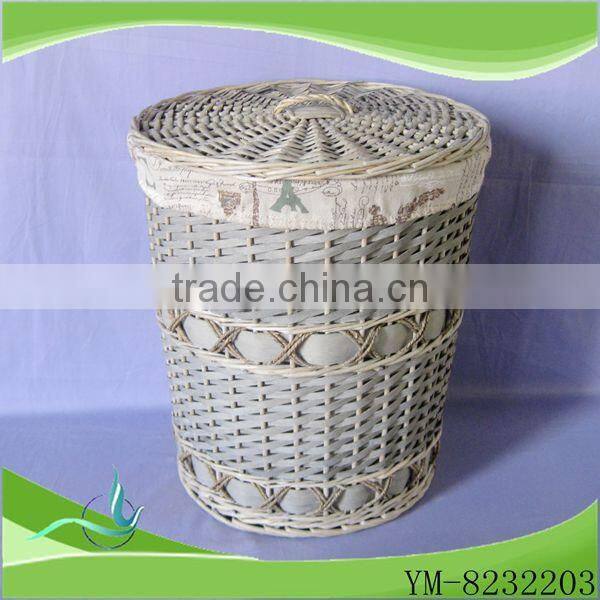 willow laundry baskets,wicker laundry baskets,The Grey color
