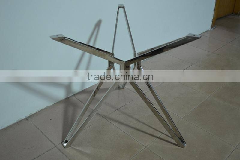 stainless steel base glass coffee table