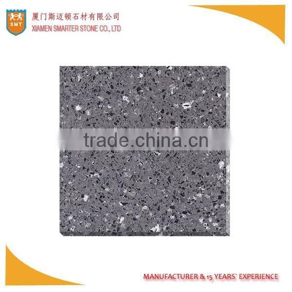 Brown Artificial Quartz Stone with Black Spot