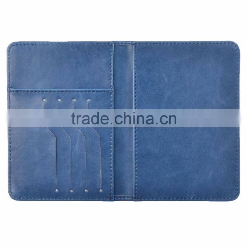 Wholesale custom high quality leather travel rfid passport holder