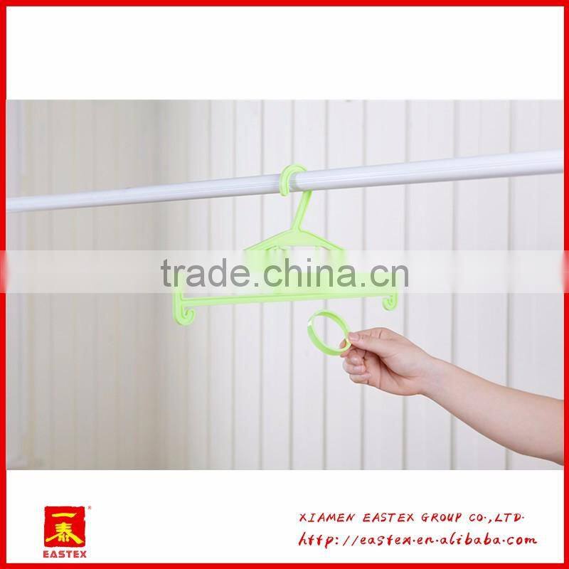 Multipurpose Plastic anti-slip Laundry Hanger with two circle