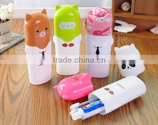 wholesale portable cartoon travel toothbrush case toothbrush box toothpaste box mouthwash bottle