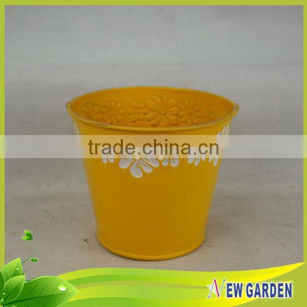 Excellent quality waterproof galvanized flower pot for home and garden