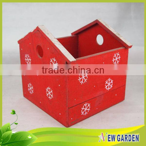 China Supplier Mini Size Clay Pot ,House Shape Red and Green Planter