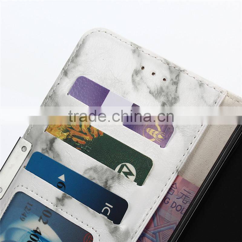 Noble design high quality marble PU card bumper/pocket cell phone case for Huawei