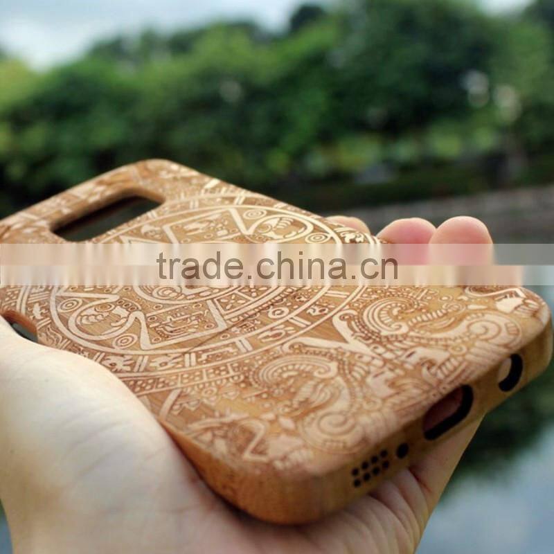 Classical Chinese walnut/bamboo/rosewood/cherry/maya cartoon cell phone case for Samsung