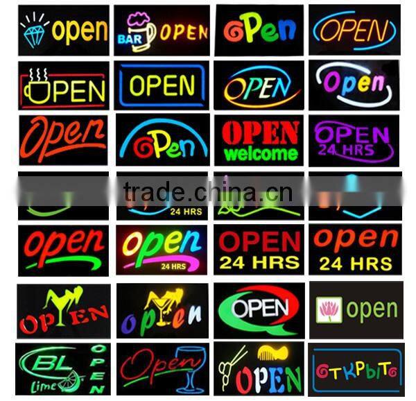 High brightness advertising LED resin sign open and close LED signs LED resin sign for shop bar hotel