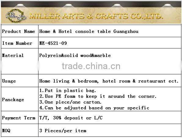 Polyresin console table for hotel lobby ME-4521-05