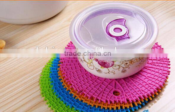 Creative home fashion models tree pattern silicone decorative table mat, round table plate mat, bowls mat wholesale