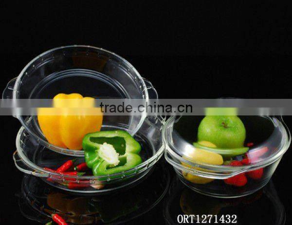 High Quality Clear glass pyrex bowl with glass lid