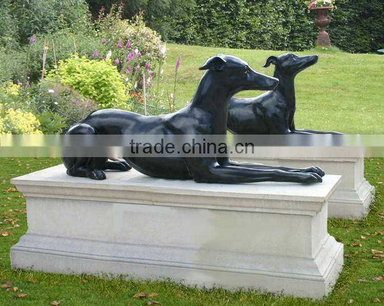 Garden decoration animal sculpture life size bronze great dane statue