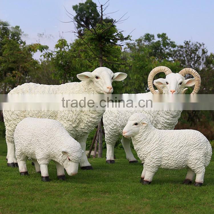 china supplier wholesale outdoor garden decoration life size resin goats sculptures