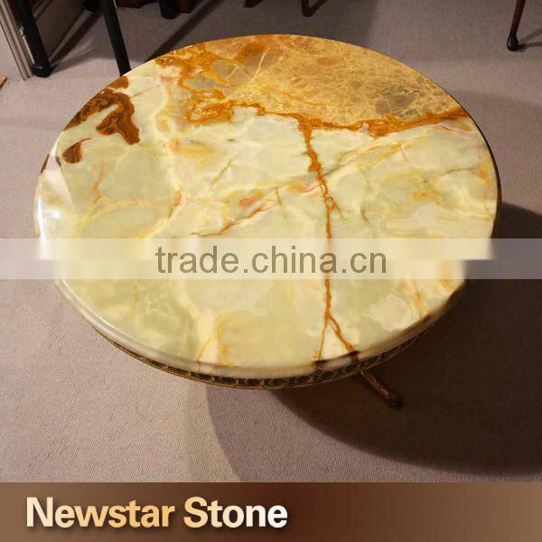 Natural onyx marble stone table top design