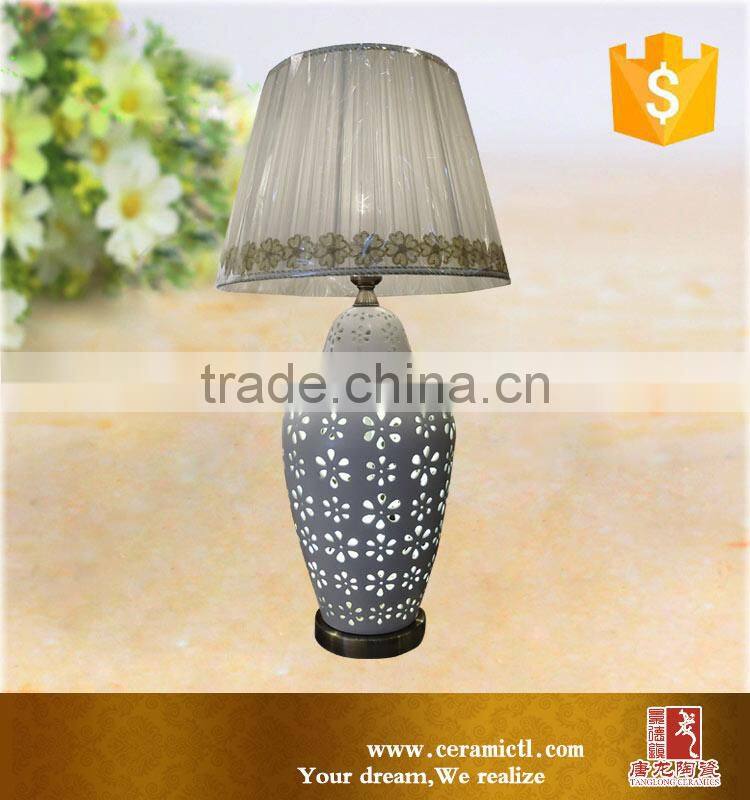 Hotel use ceramic beside table lamp