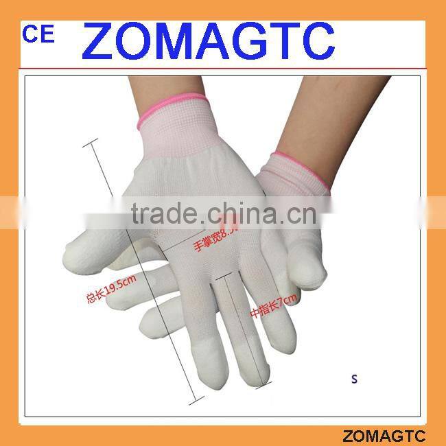 Anti static ESD PU Palm Fit carbon gloves, Nylon gloves