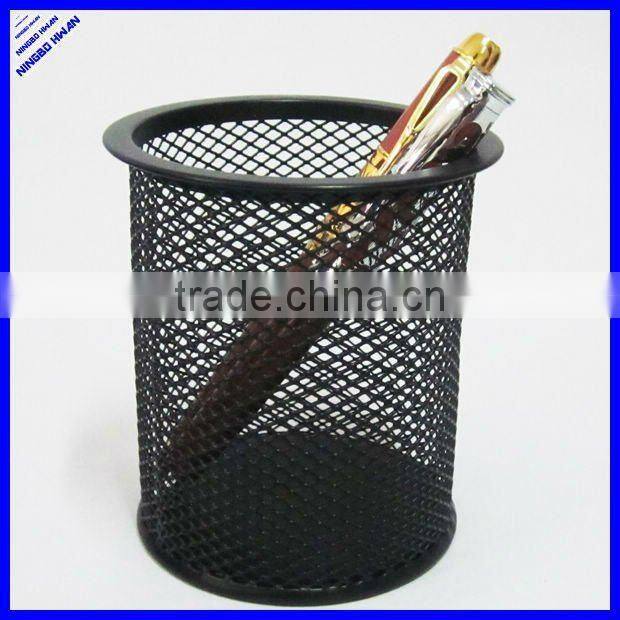 hot selling 8cm diameter wire mesh single metal penholder