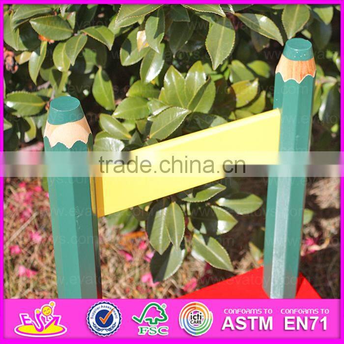 2015 Excellent quality cheap folding kids pencil table and chairs,Cartoon pencil used children table and chair wholesale WO8G138