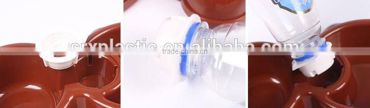 2015 Newest Designment Fashionable High Quality disposable automatic Plastic Pet Bowl With Double Bowl