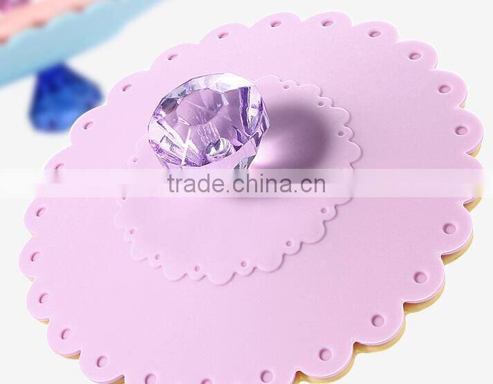 Creative Silicone Cover With Diamond Silicone Coffee Mug Cup Cover In Stock