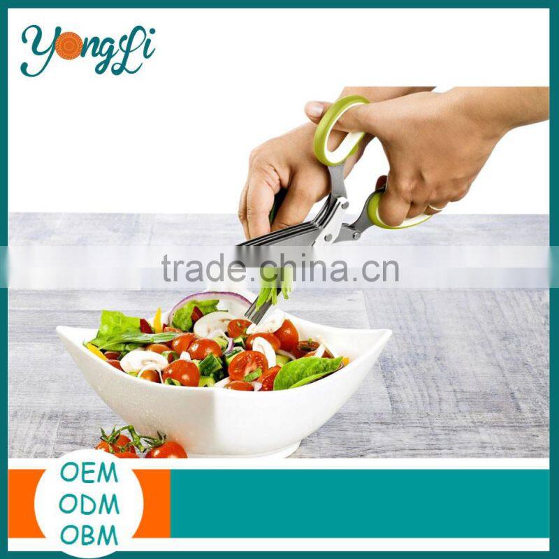 Food Grade Stainless Steel Multi-Function Kitchen Vegetables Cutting Scissors