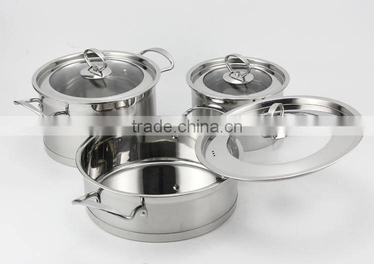 stainless steel soup pot pan sets