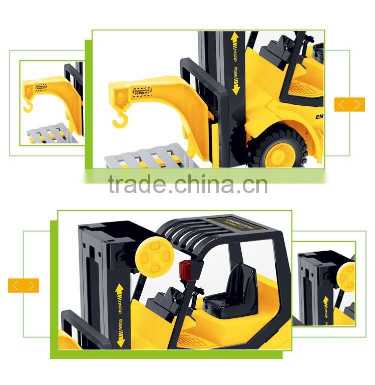 Hot sale 1:14 plastic electric friction toys mini diecast forklift truck model