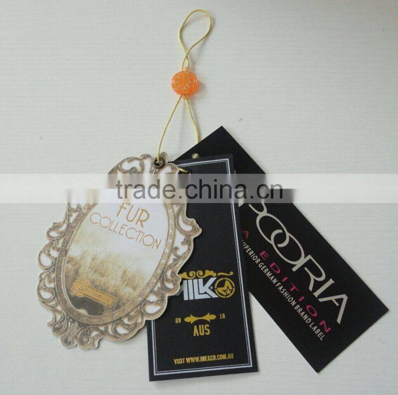 2016 custom high quality hang tags with spot UV logo