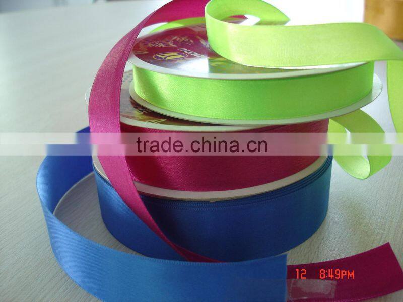 paper packing and plastic core satin ribbon