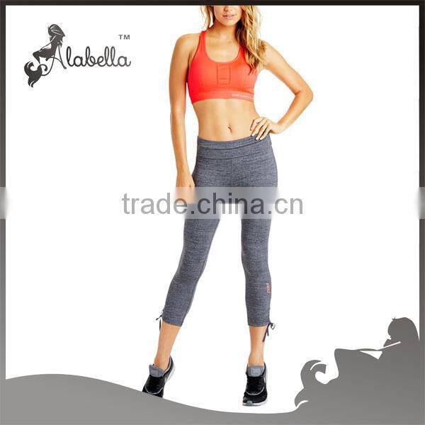 Heather fabric fitness yoga pants self manufactured clothing