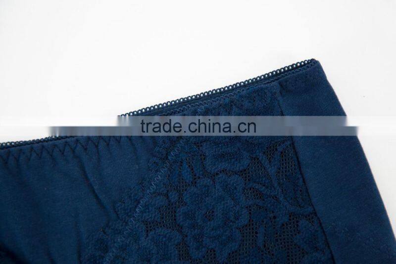 Professional Factory Custom High Quality 95% Cotton 5% Spandex with Lace Sexy Fancy Woman Underwear