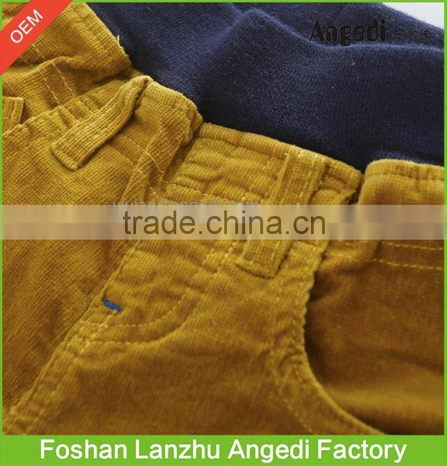 Baby Boy's autumn &winter apparel corduroy pants solid color Anti-Pilling pants for boy