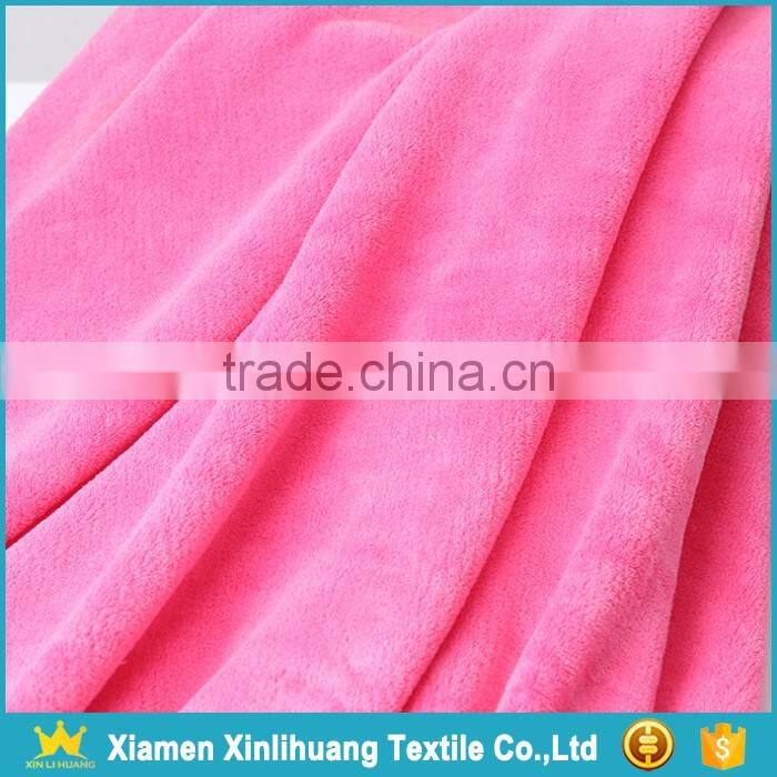 Super Soft Handfeel Colored Knitted 100% Polyester Coral Fleece Velvet Fabric