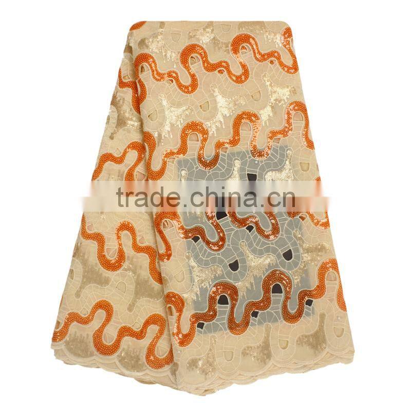 2017 Custom African Dashiki Shirts Organza Lace For African Clothes