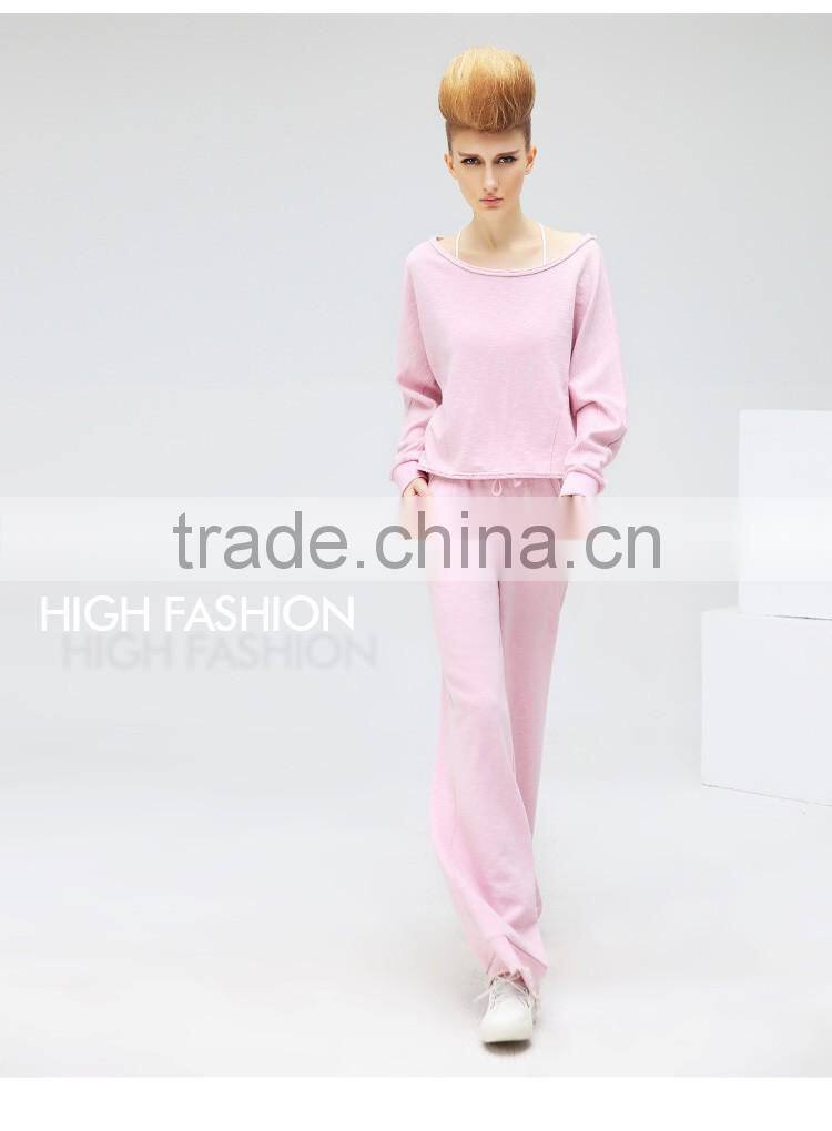 2016 fashion spring sets thin fleece/new sport loose bomber pull over fleece/big collar pink rose fleece