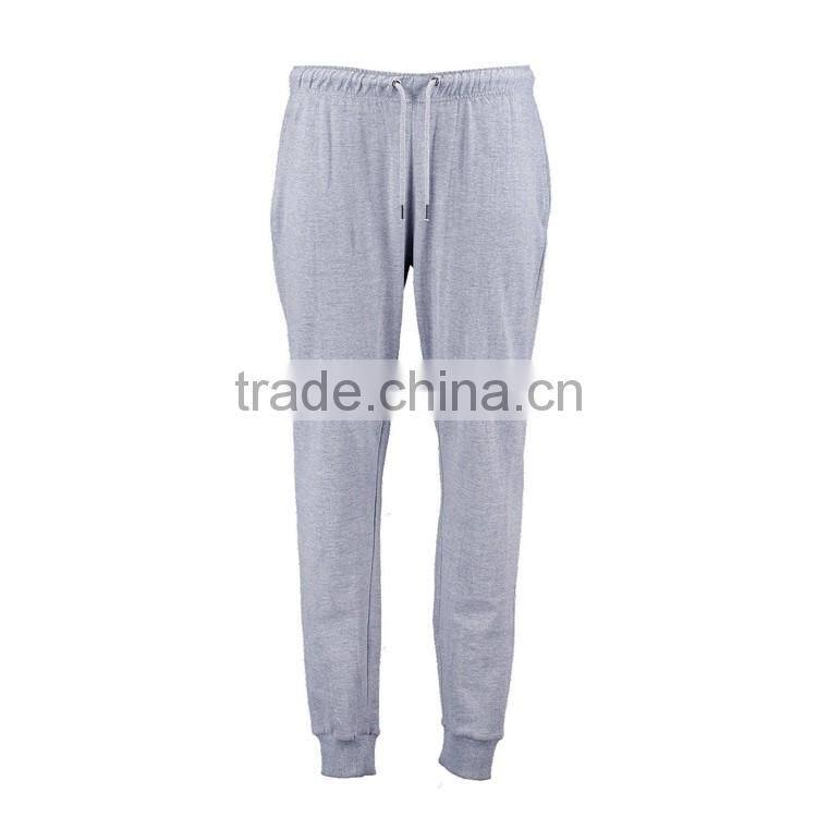 gray plain cotton pique joggers men sport trousers custom design