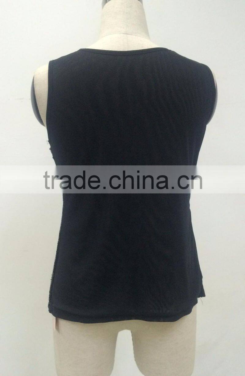 ladies sequin and bead tank top design