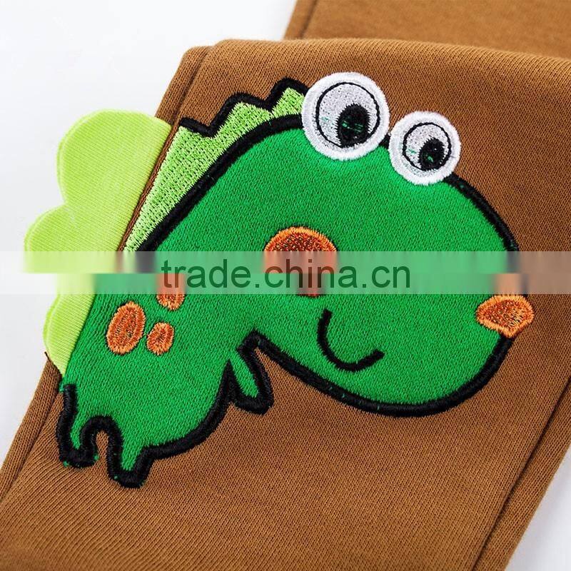 China Supplier Boy Trousers Wholesale100%Cotton Kids Wear Casual Children Embroidery Trouser Pants