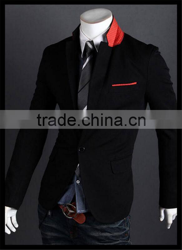 latest new design casual style one button slim men blazer
