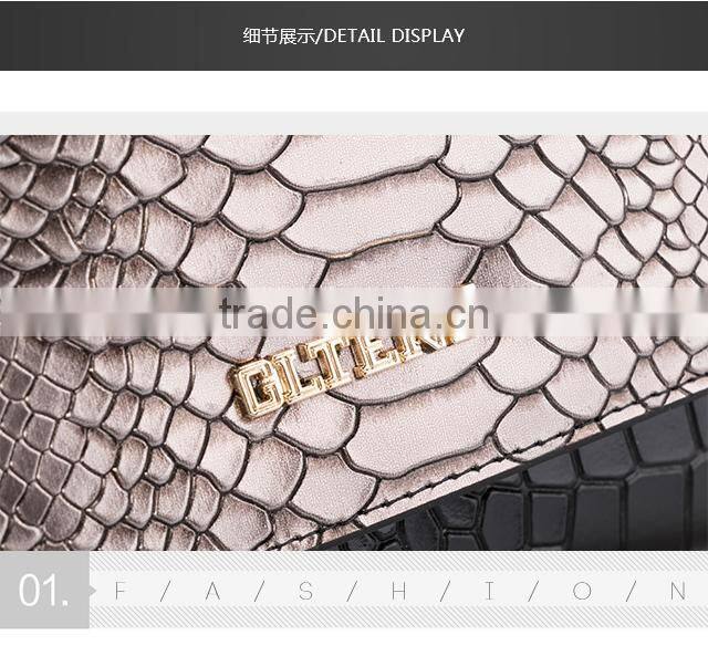 2017 New Style Lady Trend Brand Handbag Large Capacity Cowhide Bag Hand Bag Envelope Bag