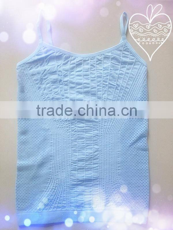 Fashion white cotton sexy girls seamless camisole top quality