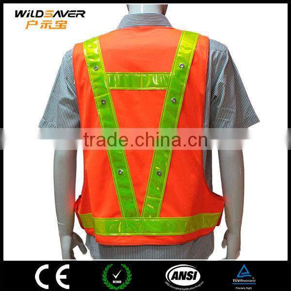 Red waterproof LED workwear uniform for sanitation clothes